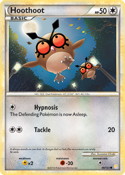 Hoothoot 66/123 Pokémon card from HeartGold SoulSilver for sale at best price