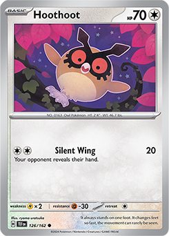 Hoothoot 126/162 Pokémon card from Temporal Forces for sale at best price