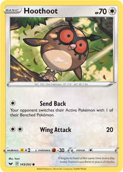 Hoothoot 143/202 Pokémon card from Sword & Shield for sale at best price