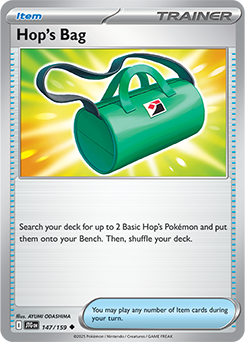 Uncommon Pokémon card Hop's Bag 147/159 from Journey Together expansion