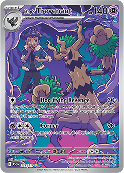 Illustration rare Pokémon card Hop's Trevenant 237/217 from Ascended Heroes expansion