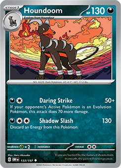 Houndoom 133/197 Pokémon card from Obsidian Flames for sale at best price