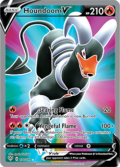 Full Art Pokémon Pokémon card Houndoom V 178/189 from Darkness Ablaze expansion