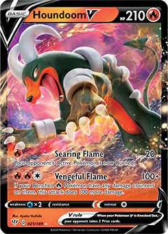 Houndoom V 21/189 Pokémon card from Darkness Ablaze for sale at best price