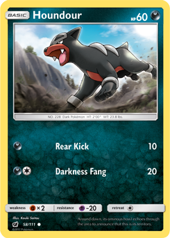Houndour 58/111 Pokémon card from Crimson Invasion for sale at best price