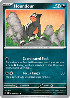 Houndour 131/197 Pokémon card from Obsidian Flames for sale at best price