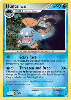 Uncommon Pokémon card Huntail 42/106 from Great Encounters expansion