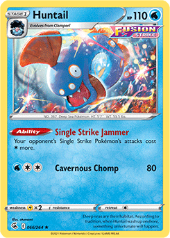 Huntail 66/264 Pokémon card from Fusion Strike for sale at best price