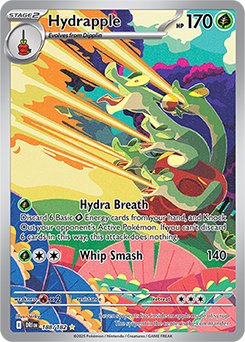 Illustration rare Pokémon card Hydrapple 188/182 from Destined Rivals expansion