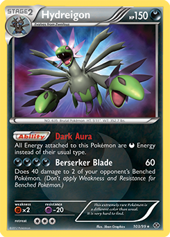 Shining Pokémon Pokémon card Hydreigon 103/99 from Next Destinies expansion