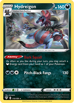 Hydreigon 110/189 Pokémon card from Darkness Ablaze for sale at best price