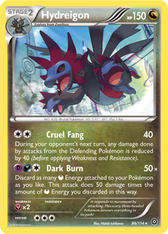 Hydreigon 86/114 Pokémon card from Steam Siege for sale at best price