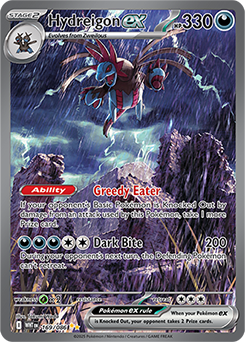 Special illustration rare Pokémon card Hydreigon ex 169/86 from White Flare expansion