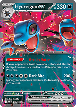 Double rare Pokémon card Hydreigon ex 67/86 from White Flare expansion