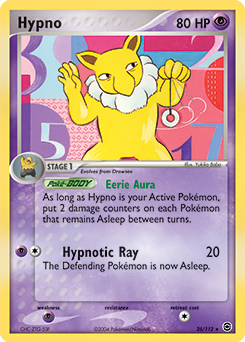 Carte Pokémon Hypnomade 25/112 de la série Ex Rouge Feu Vert Feuille en vente au meilleur prix
