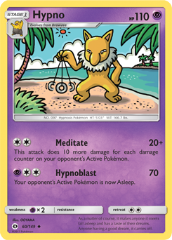 Hypno 60/149 Pokémon card from Sun & Moon for sale at best price