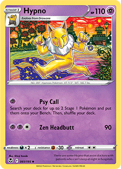 Hypno 061/195 Pokémon card from Silver Tempest for sale at best price