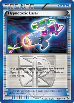 Uncommon Pokémon card Hypnotoxic Laser 123/135 from Plasma Storm expansion