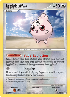 Igglybuff 70/106 Pokémon card from Great Encounters for sale at best price