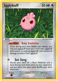 Uncommon Pokémon card Igglybuff 37/101 from Ex Hidden Legends expansion