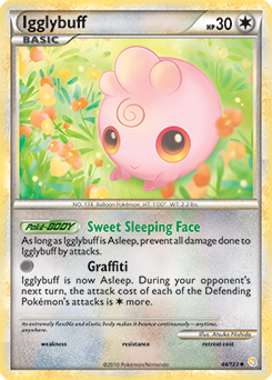 Uncommon Pokémon card Igglybuff 44/123 from HeartGold SoulSilver expansion