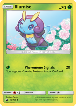 Uncommon Pokémon card Illumise 18/168 from Celestial Storm expansion