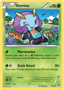 Uncommon Pokémon card Illumise 9/146 from X&Y expansion