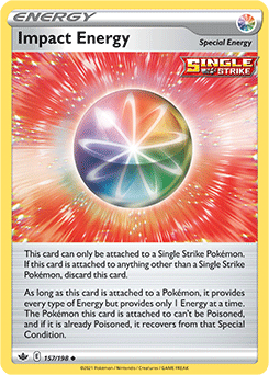 Impact Energy 157/198 Pokémon card from Chilling Reign for sale at best price