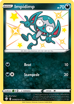 Shining Pokémon Pokémon card Impidimp SV083/SV122 from Shining Fates expansion