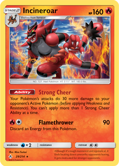 Incineroar 29/214 Pokémon card from Unbroken Bonds for sale at best price