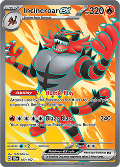 Incineroar ex 187/162 Pokémon card from Temporal Forces for sale at best price