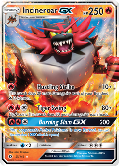 Incineroar GX 27/149 Pokémon card from Sun & Moon for sale at best price