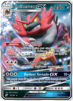 Incineroar GX 97/181 Pokémon card from Team Up for sale at best price