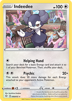 Indeedee 056/072 Pokémon card from Shining Fates for sale at best price