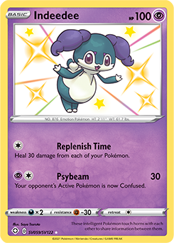 Shining Pokémon Pokémon card Indeedee SV059/SV122 from Shining Fates expansion
