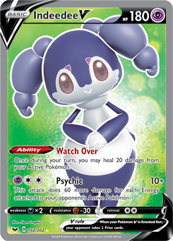 Indeedee V 192/202 Pokémon card from Sword & Shield for sale at best price