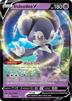 Indeedee V 039/072 Pokémon card from Shining Fates for sale at best price
