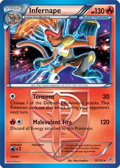 Infernape 17/135 Pokémon card from Plasma Storm for sale at best price