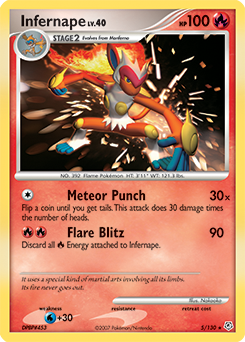 Infernape 5/130 Pokémon card from Diamond & Pearl for sale at best price