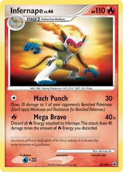 Infernape 22/100 Pokémon card from Majestic Dawn for sale at best price