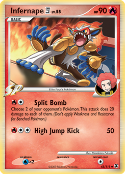 Infernape Pokémon 4 43/111 Pokémon card from Rising Rivals for sale at best price