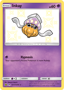 Shining Pokémon Pokémon card Inkay SV17/SV94 from Hidden Fates expansion