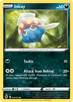 Common Pokémon card Inkay 044/073 from Champion s Path expansion