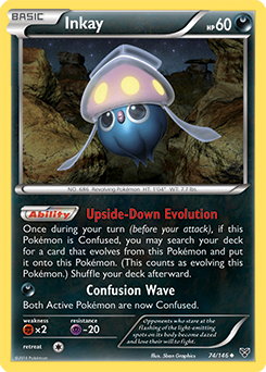 Uncommon Pokémon card Inkay 74/146 from X&Y expansion