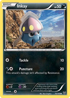 Common Pokémon card Inkay 75/146 from X&Y expansion