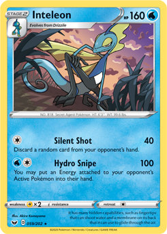 Inteleon 59/202 Pokémon card from Sword & Shield for sale at best price