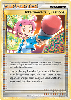 Uncommon Pokémon card Interviewer's Questions 77/95 from Unleashed expansion