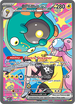 Carte Pokémon Illustration spéciale rare Ampibidou ex de Mashynn 279/217 de la série Héros Transcendants