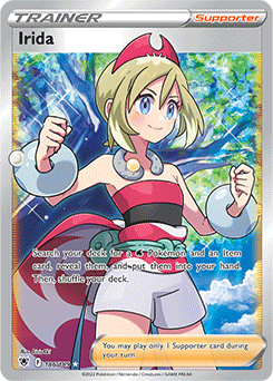 Full Art Trainer Pokémon card Irida 186/189 from Astral Radiance expansion
