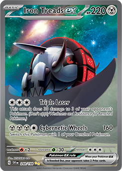Special illustration rare Pokémon card Iron Treads ex 248/198 from Scarlet & Violet expansion